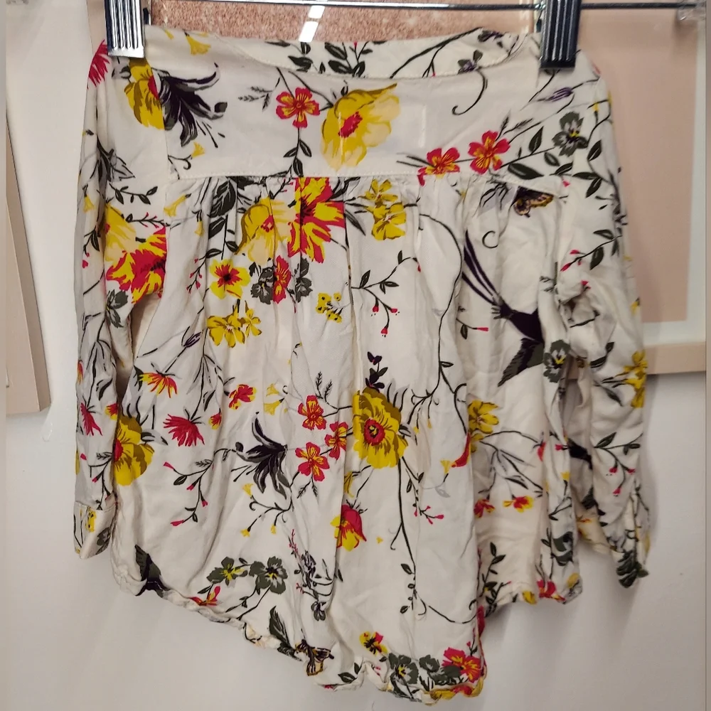 🎁 10/$25- Old Navy pintuck tunic, 12-18 months, floral and bird